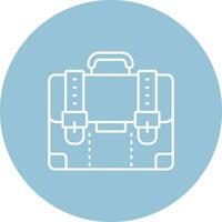 Suitcase Line color circle Icon vector