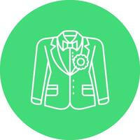 Groom suit Line color circle Icon vector