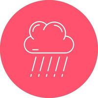 Rain Line color circle Icon vector