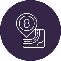 Eight Line color circle Icon vector