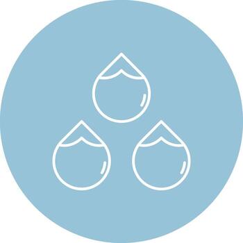 Wet Line color circle Icon vector