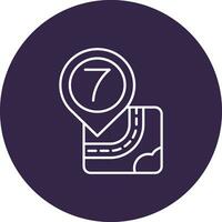 Seven Line color circle Icon vector