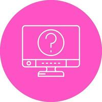 Question Line color circle Icon vector