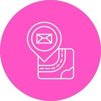 Email Line color circle Icon vector