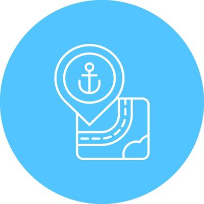 Port Line color circle Icon