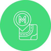 Public Line color circle Icon vector