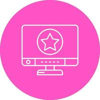 Star Line color circle Icon vector