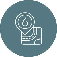 Six Line color circle Icon vector