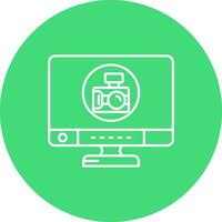 Camera Line color circle Icon vector