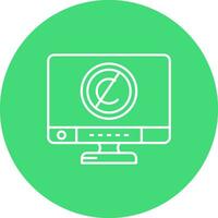 Copyright Line color circle Icon vector