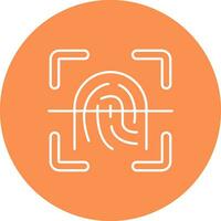 Finger print Line color circle Icon vector