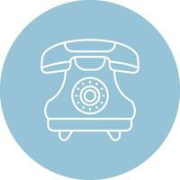 Telephone Line color circle Icon vector