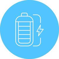 Battery Line color circle Icon vector