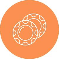 Plate Line color circle Icon vector