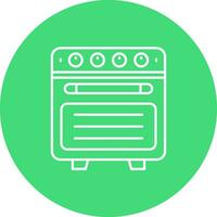 Oven Line color circle Icon vector