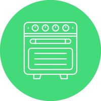 Oven Line color circle Icon vector