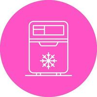 Refrigerator Line color circle Icon vector