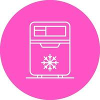 Refrigerator Line color circle Icon vector