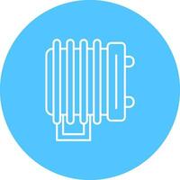 Heater Line color circle Icon vector