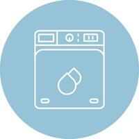 Laundry Line color circle Icon vector