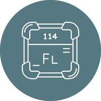 Flerovium Line color circle Icon vector