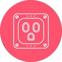 Socket Line color circle Icon vector