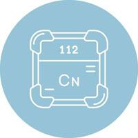 Copernicium Line color circle Icon vector
