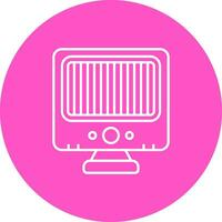 Heater Line color circle Icon vector