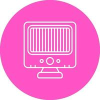 Heater Line color circle Icon vector