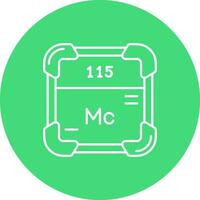 Moscovium Line color circle Icon vector