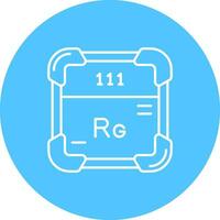Roentgenium Line color circle Icon vector