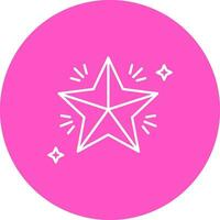 Star Line color circle Icon vector