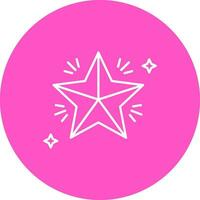 Star Line color circle Icon vector