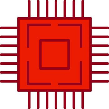 icono de vector de procesador