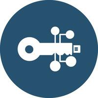 digital key Vector Icon