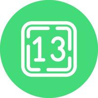 Thirteen Line color circle Icon vector