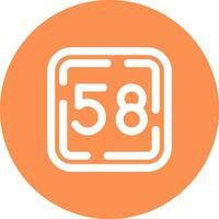 Fifty Eight Line color circle Icon vector