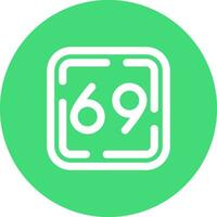 Sixty Nine Line color circle Icon vector