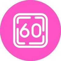 Sixty Line color circle Icon vector