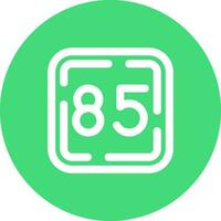 Eighty Five Line color circle Icon vector