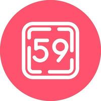 Fifty Nine Line color circle Icon vector