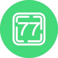 Seventy Seven Line color circle Icon vector