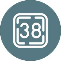 Thirty Eight Line color circle Icon vector