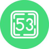 Fifty Three Line color circle Icon vector