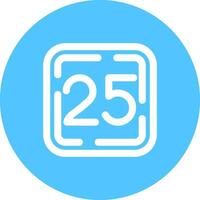 Twenty Five Line color circle Icon vector