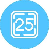 Twenty Five Line color circle Icon vector