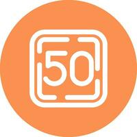 Fifty Line color circle Icon vector