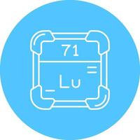 Lutetium Line color circle Icon vector