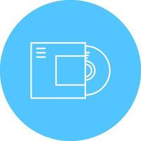 Disc Line color circle Icon vector