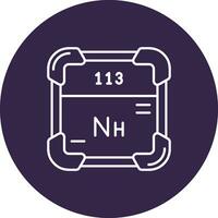 Nihonium Line color circle Icon vector